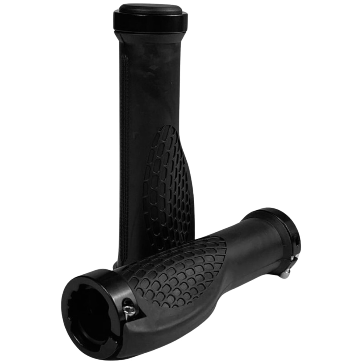 Manopla Bike Com 2 Trava Alumínio GTS Borracha 130mm