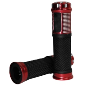 Manopla Bike Element Com Ponteira Vermelho Borracha 130mm