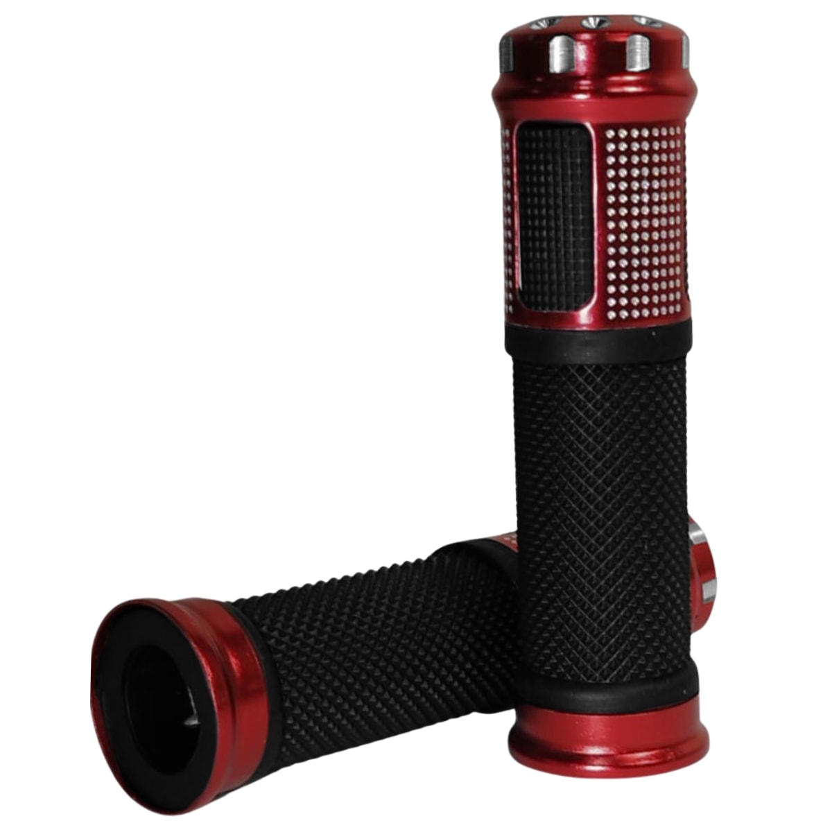 Manopla Bike Element Com Ponteira Vermelho Borracha 130mm