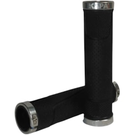 Manopla Bike Kapa Kraton Cinza e Preto Gel Duplo Anel 130mm