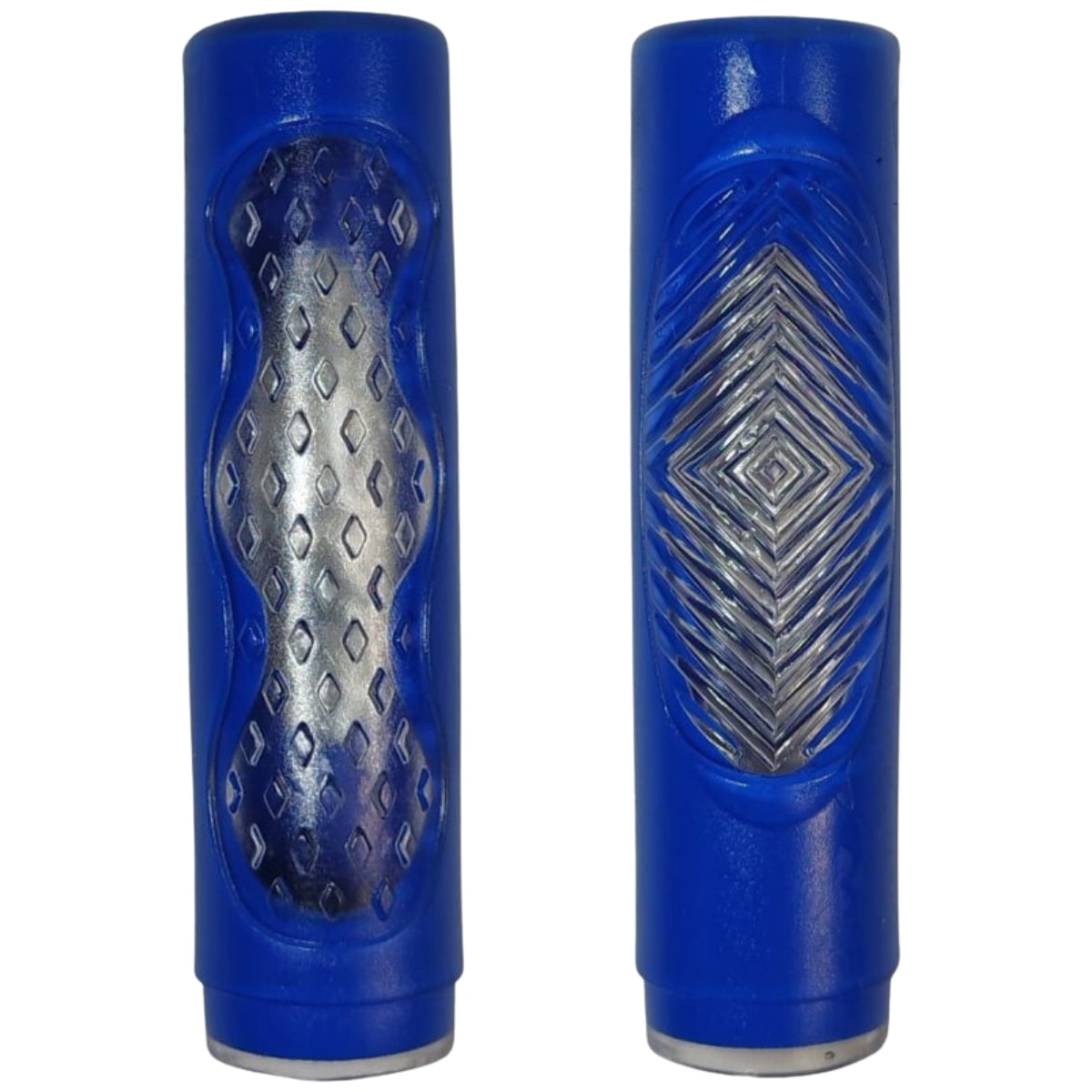 Manopla Bike Saiguan Dupla Azul Borracha 110mm