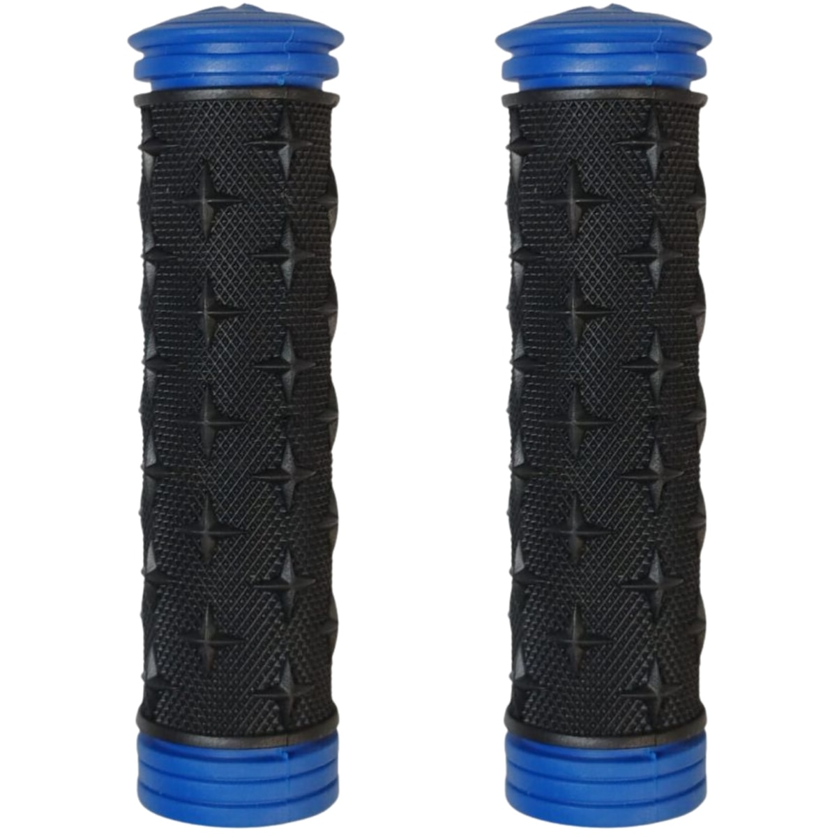 Manopla Bike Saiguan T.Schuim Preto e Azul Borracha 110mm