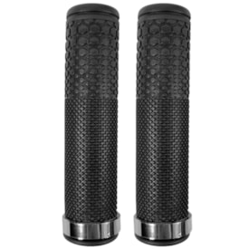 Manopla Bike Wester Diplomata Preto Anel Cromado