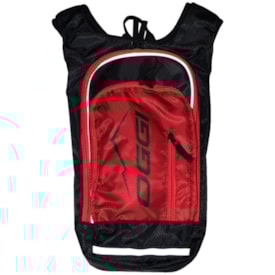 Mochila Hidratação Oggi First Club Wheel Preto e Vermelho 2L + 4L Carga