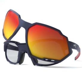 Oculos Ciclismo HB Rush Matte Navy Multi Red