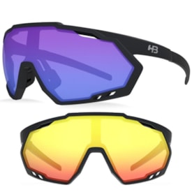 Oculos Ciclismo HB Spin Matte Black Blue Red Chrome