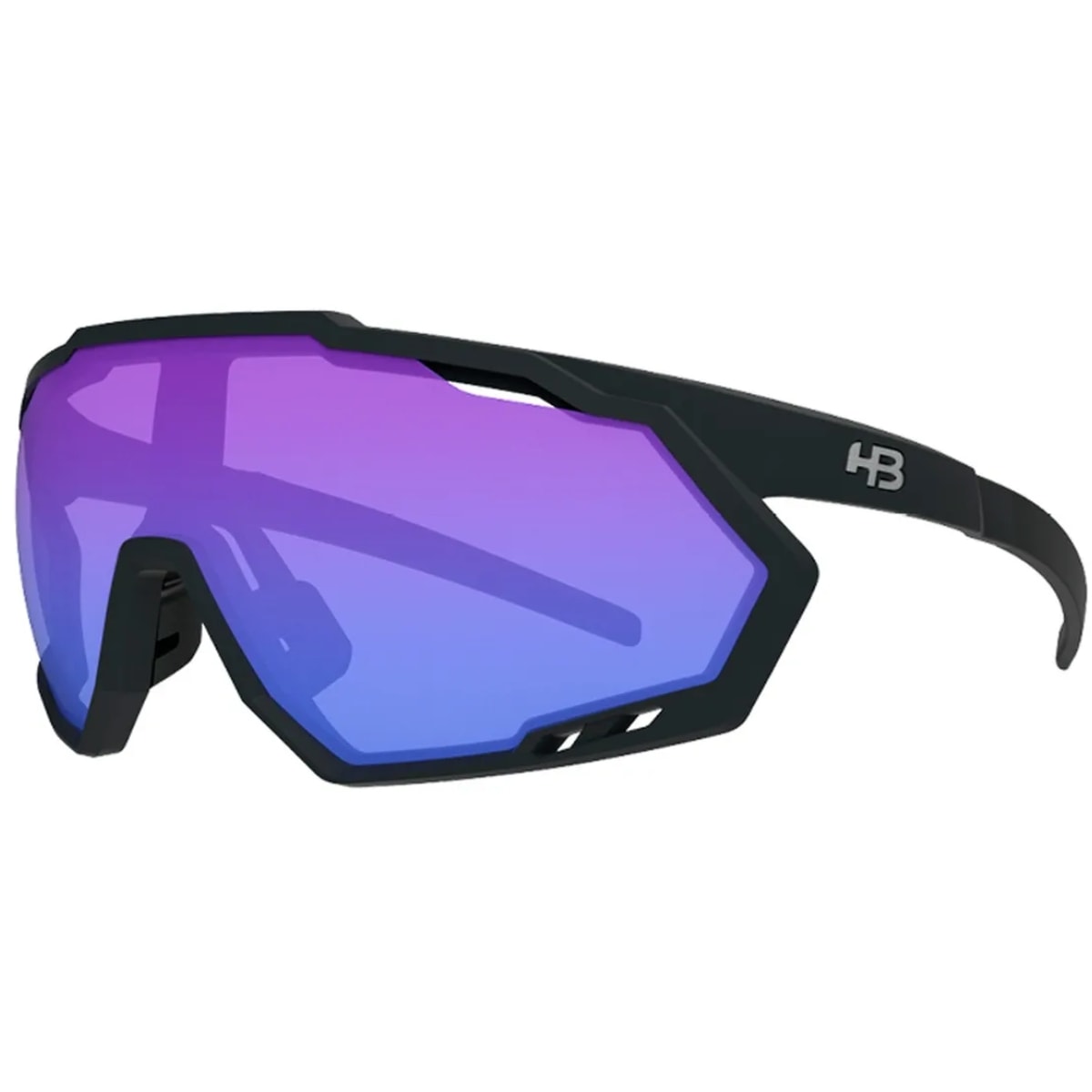 Oculos Ciclismo HB Spin Matte Black Blue Red Chrome