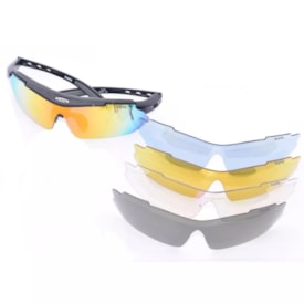 Oculos Ciclismo Kapa KP930 Preto 5 Lentes