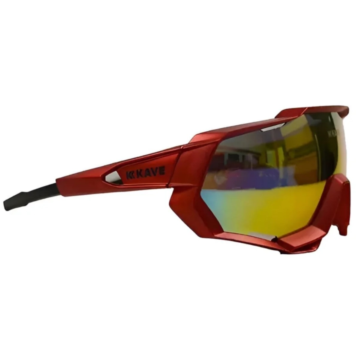 Oculos Ciclismo Kave Revo Vermelho 3 Lentes
