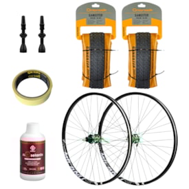 Par Rodas Kapa Milano + Par Pneus Ontrack Gangster + Kit Tubeless