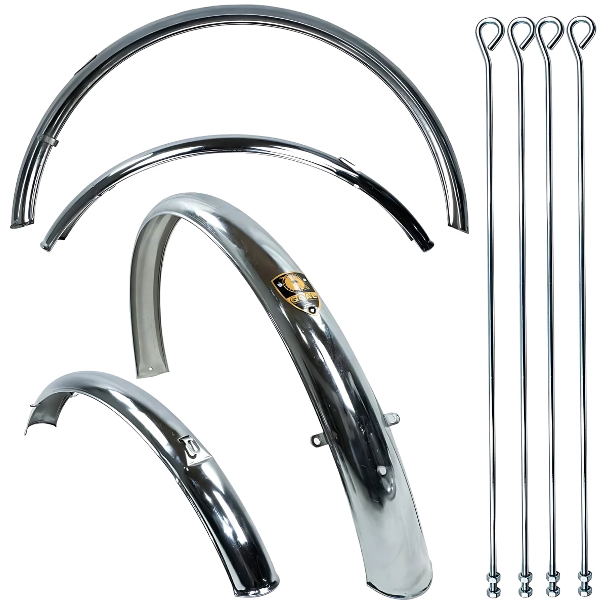 Paralama de Bicicleta BC Caixão Importado Cromado Com Haste