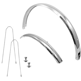 Paralama de Bicicleta BC Importado Cromado Com Hastes