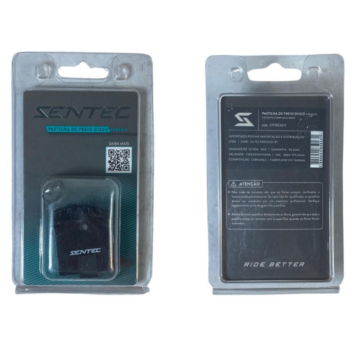 Pastilha Freio de Bicicleta Sentec Coldsys Comp M616 Cerâmica