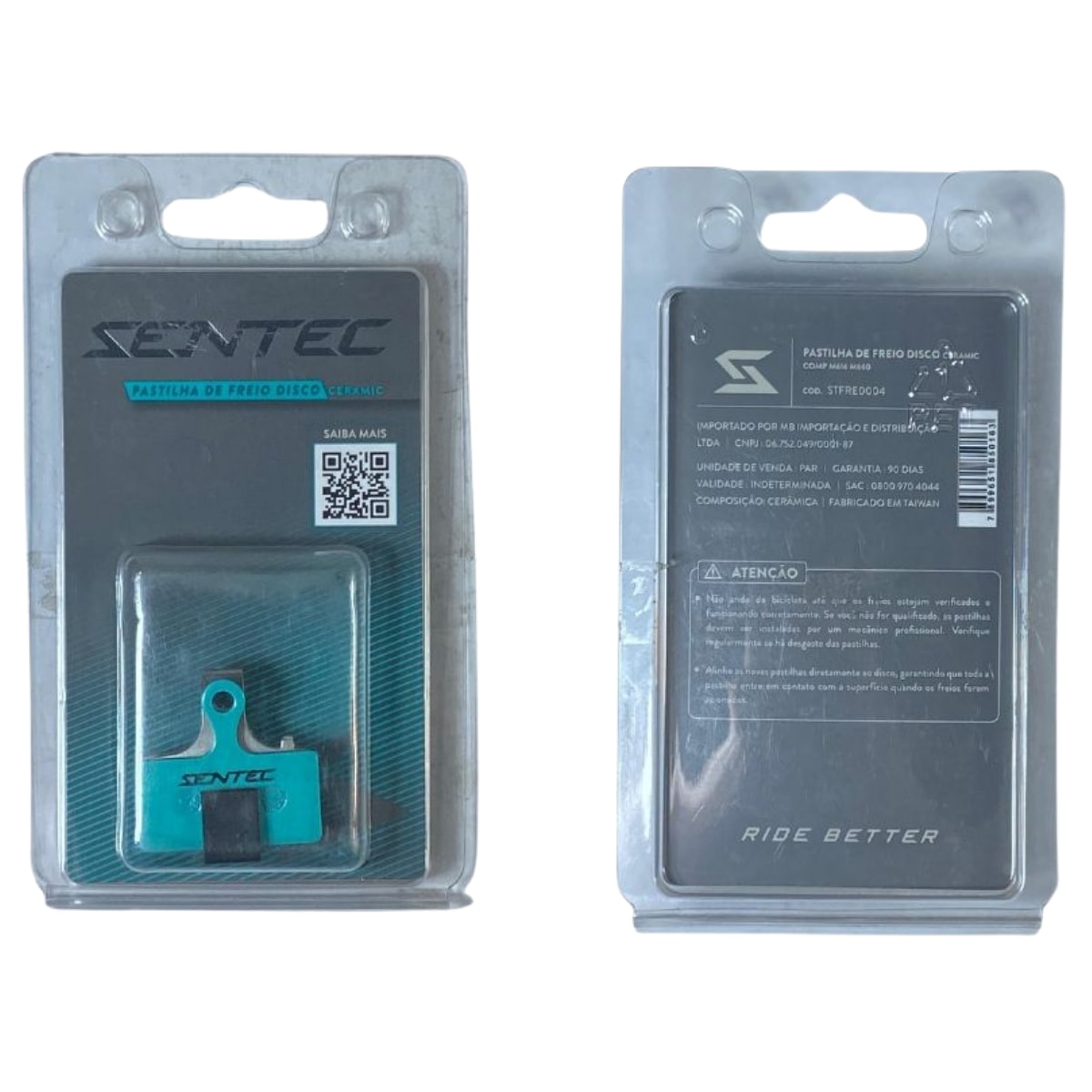 Pastilha Freio de Bicicleta Sentec Comp M616 Cerâmica