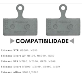 Pastilha Freio Shimano Deore G05S Resina