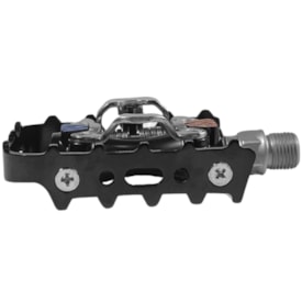 Pedal Bike Clip MTB Velobox Plataforma Inglês 9/16 Preto Alumínio