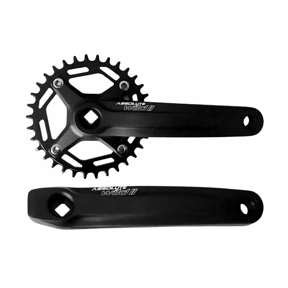 Pedivela Alumínio Single Absolute Wild II 34 Dentes Preto 175mm