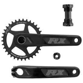 Pedivela Alumínio Single GTA RX 34 Dentes Preto 175mm