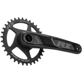 Pedivela Alumínio Single GTA RX 34 Dentes Preto 175mm