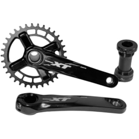 Pedivela Alumínio Single Kapa XT 34 Dentes Preto 170mm