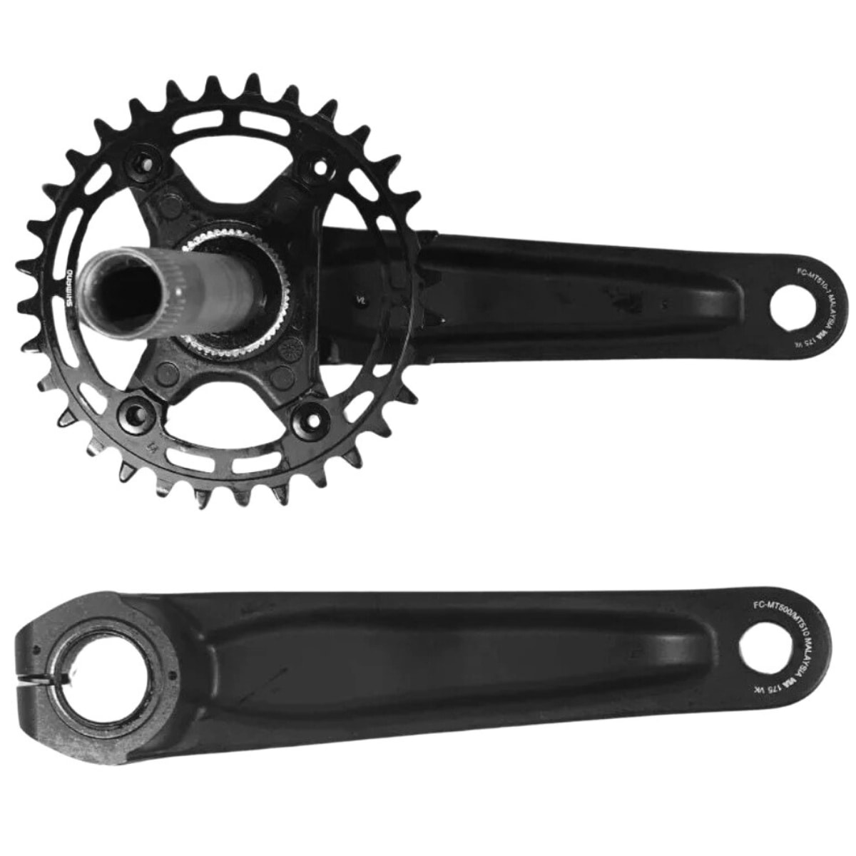 Pedivela Bicicleta Shimano Deore FC MT510 32D 175mm Com movimento Central