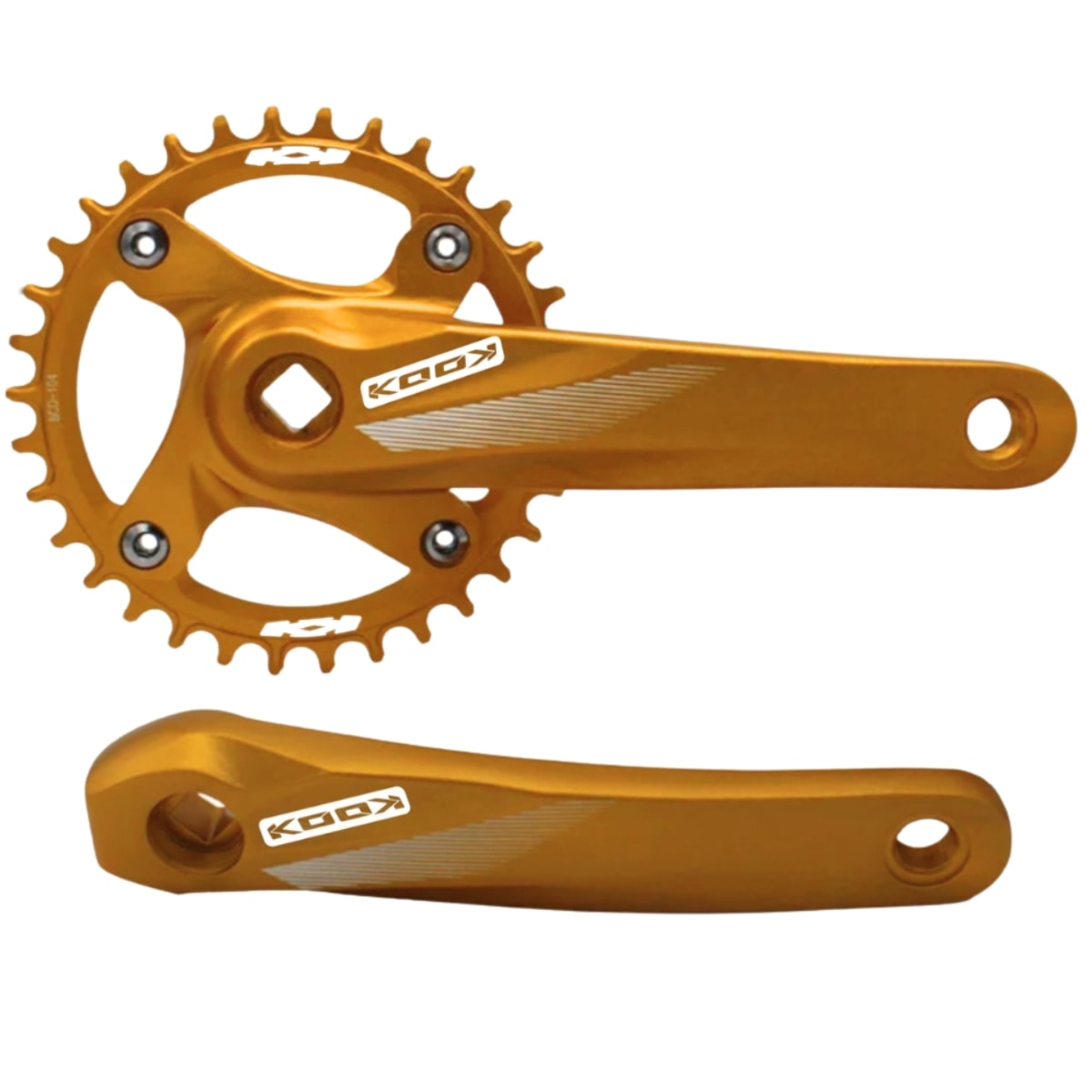 Pedivela Single Kook Dourado 34 Dentes 170mm