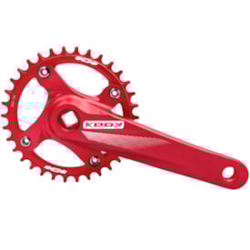 Pedivela Single Kook Vermelho 34 Dentes 170mm