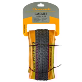 Pneu 29x2.20 Ontrack Gangster Kevlar Tubeless Preto Faixa Marrom