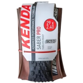 Pneu 29x2.40 Kenda Saber Pro SCT K1174 Kevlar Preto Com Faixa Marrom