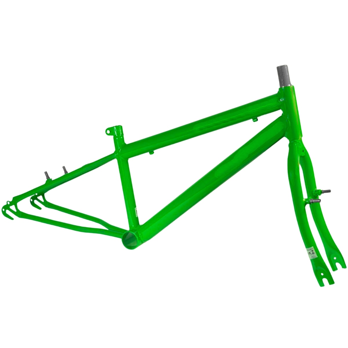 Quadro de Bicicleta Aro 20 Samy Rebaixado Raptor Verde Kawasaki Com Garfo