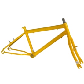 Quadro de Bicicleta Aro 20 Samy Starboy Amarelo Com Garfo