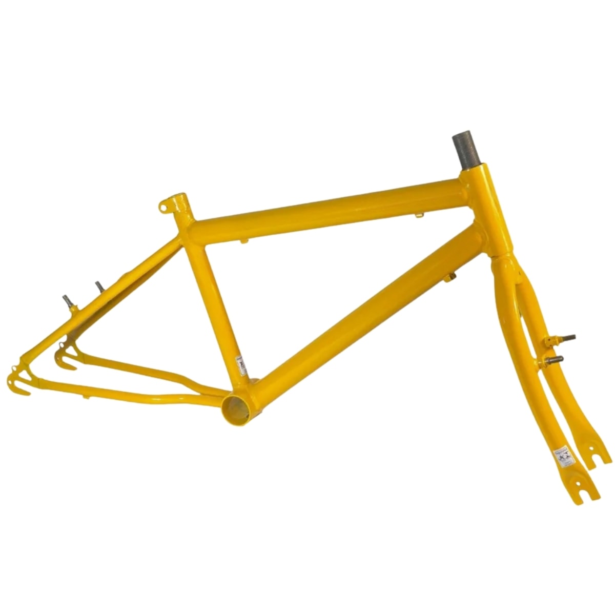 Quadro de Bicicleta Aro 20 Samy Starboy Amarelo Com Garfo