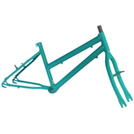 Quadro de Bicicleta Aro 20 Samy Stargirl Azul Turquesa Com Garfo