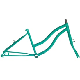 Quadro de Bicicleta Aro 24 Samy Jady Azul Turquesa Com Kit