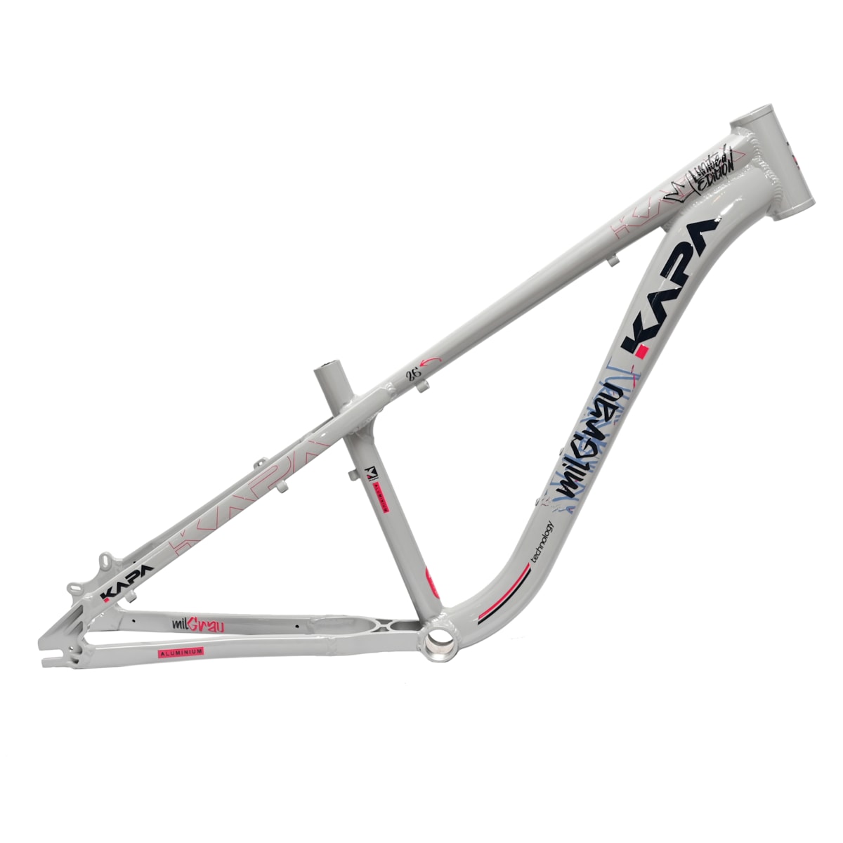 Quadro de Bicicleta Aro 26 Kapa Mil Grau Freeride