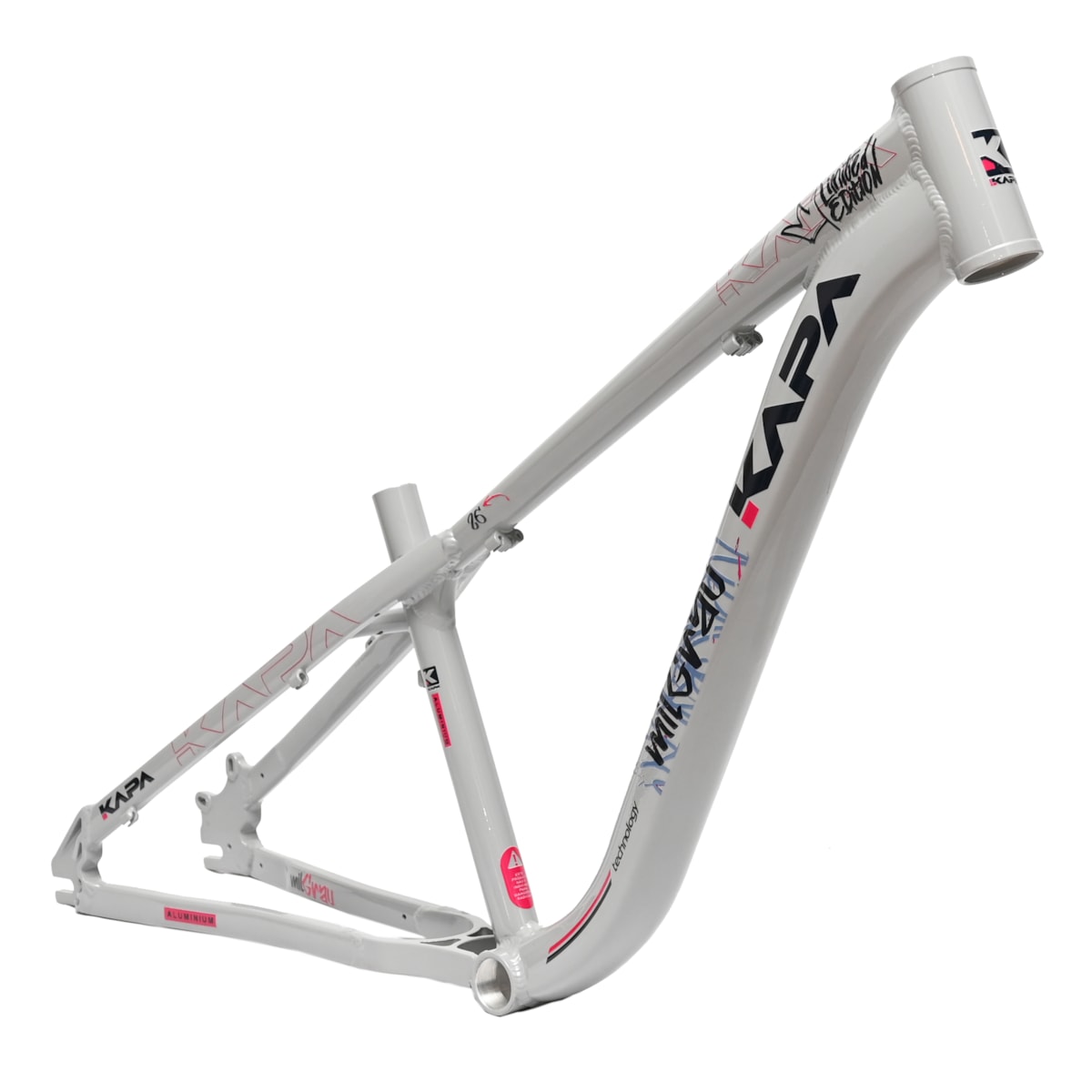 Quadro de Bicicleta Aro 26 Kapa Mil Grau Freeride