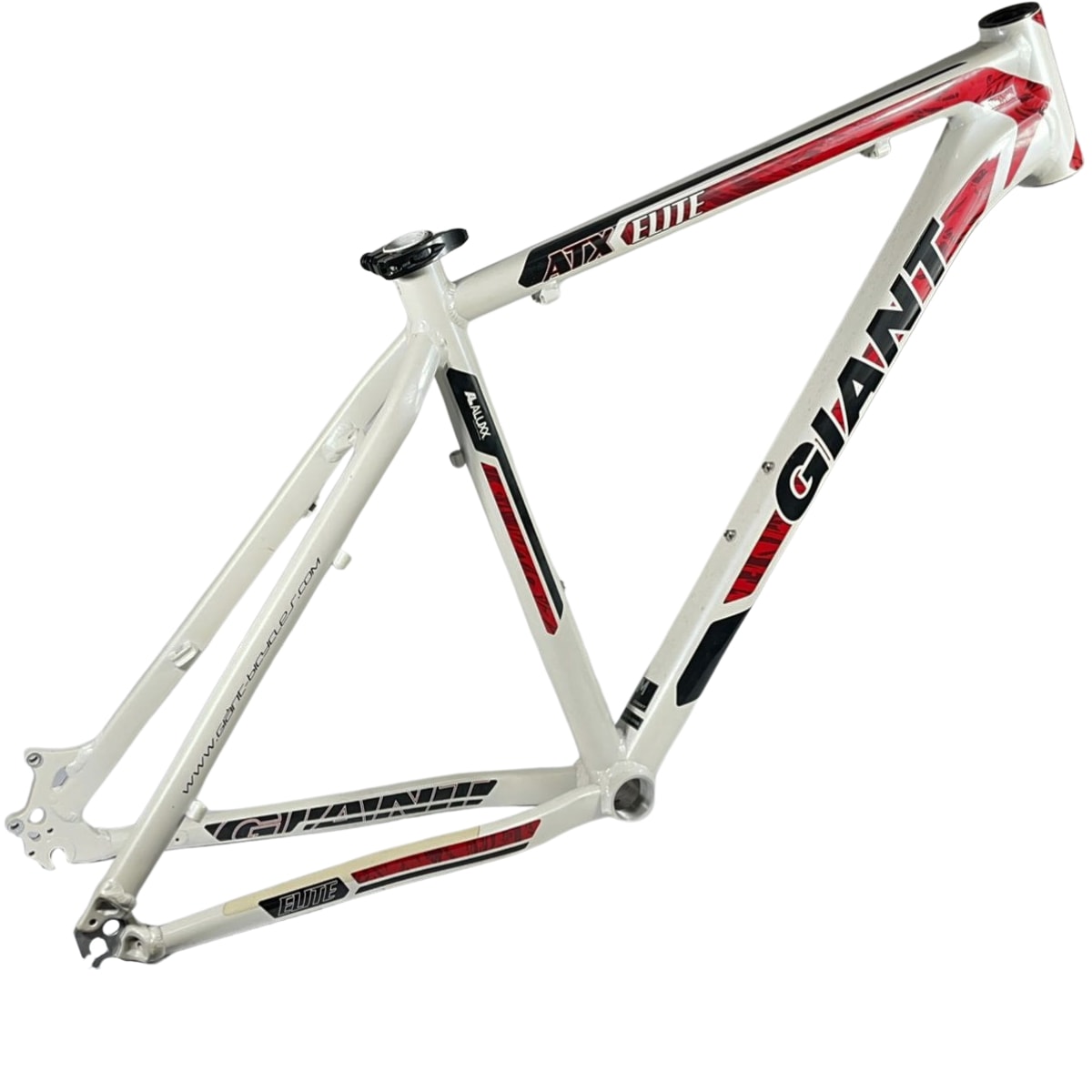 Quadro de Bicicleta Aro 26 MTB Giant ATX Elite Branco e Vermelho