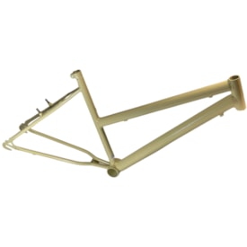 Quadro de Bicicleta Aro 26 MTB Samy Flower Bege Com Garfo