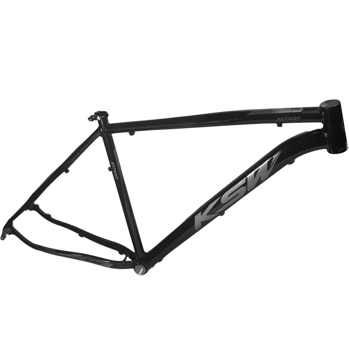 Quadro de Bicicleta Aro 29 KSW XLT 100 Mega Preto e Prata