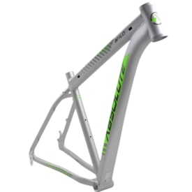 Quadro de Bicicleta Aro 29 MTB Absolute Wild Prata e Verde
