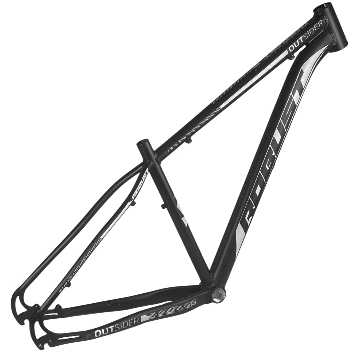 Quadro de Bicicleta Aro 29 MTB Robust Outside Preto Fosco e Branco