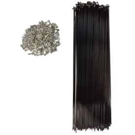 Raio Fino 295X2mm Inox Importado Comum Preto 36 Raios