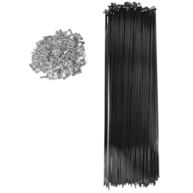 Raio Fino 295x2mm Inox Importado Preto 36 Raios