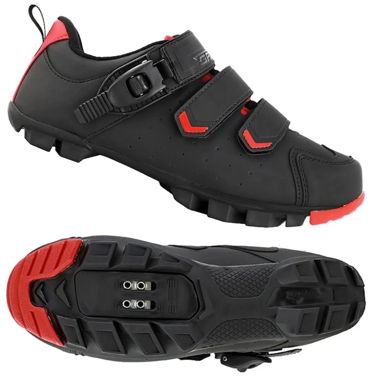 Sapatilha Grool Great Catraca Preto e Vermelho