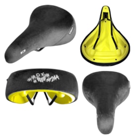 Selim Bike Freeride Kook 244 Camurça com Bordado