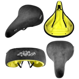 Selim Bike Freeride Kook 244 Camurça com Bordado