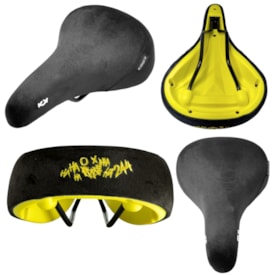 Selim Bike Freeride Kook 244 Camurça com Bordado
