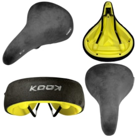 Selim Bike Freeride Kook K Camurça com Bordado