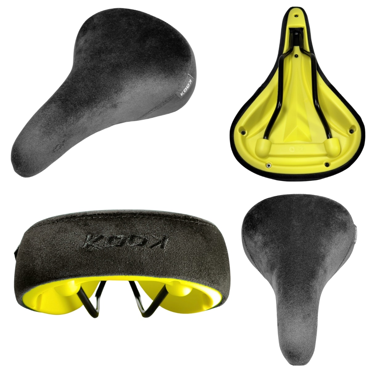 Selim Bike Freeride Kook K Camurça com Bordado