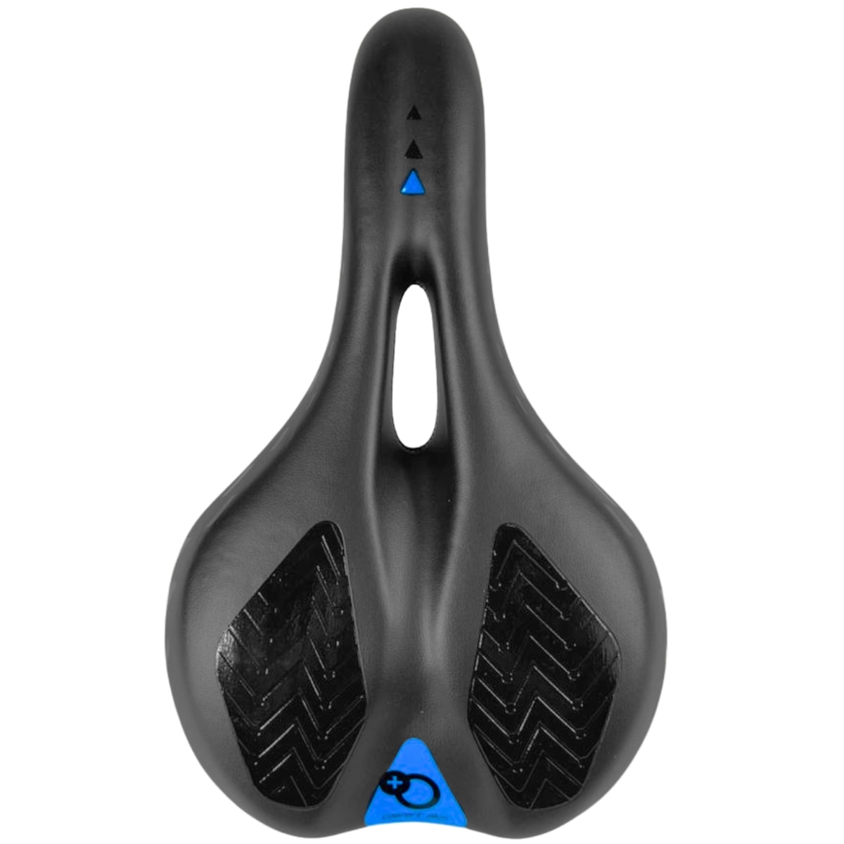 Selim MTB Garra7 Comfort Plus Vazado Preto e Azul